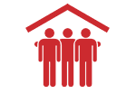 Diagram of people under 1 roof