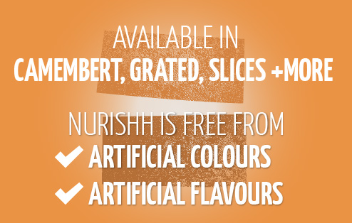 Available in Camembert, grated, slices and more. Nurishh is free from artificial colours and flavours